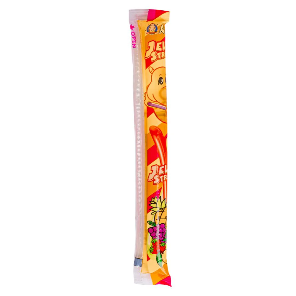 Jelly Straws Hippo Assorted Squeeze, gelatine alla frutta da 20g