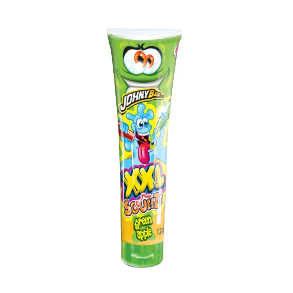 Johny Bee XXL Squeeze Green Apple, caramella in gel alla mela verde da 120g