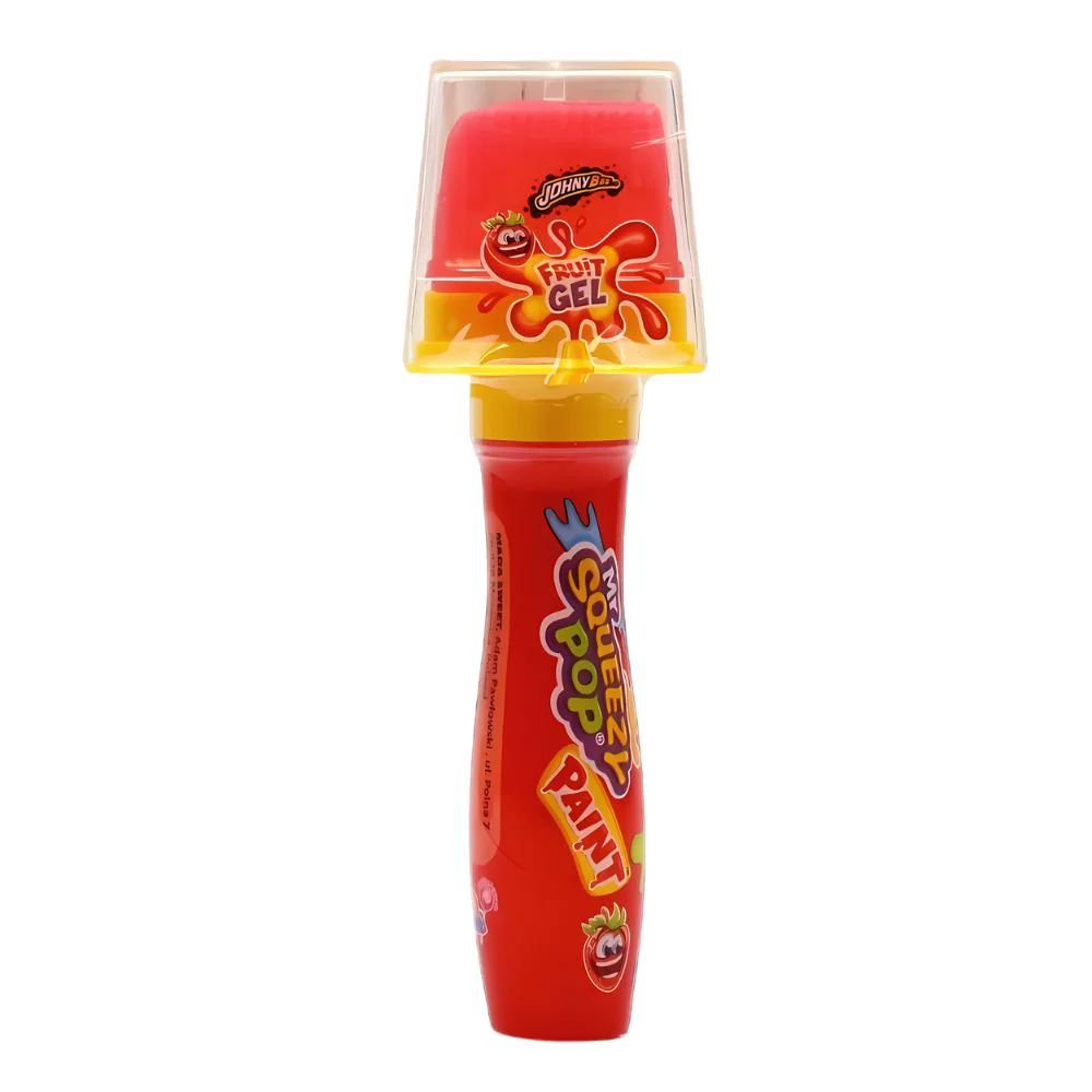 Johny Bee Mr Squeezy Pop Paint Strawberry, lecca lecca e caramella liquida al gusto di fragola da 32g