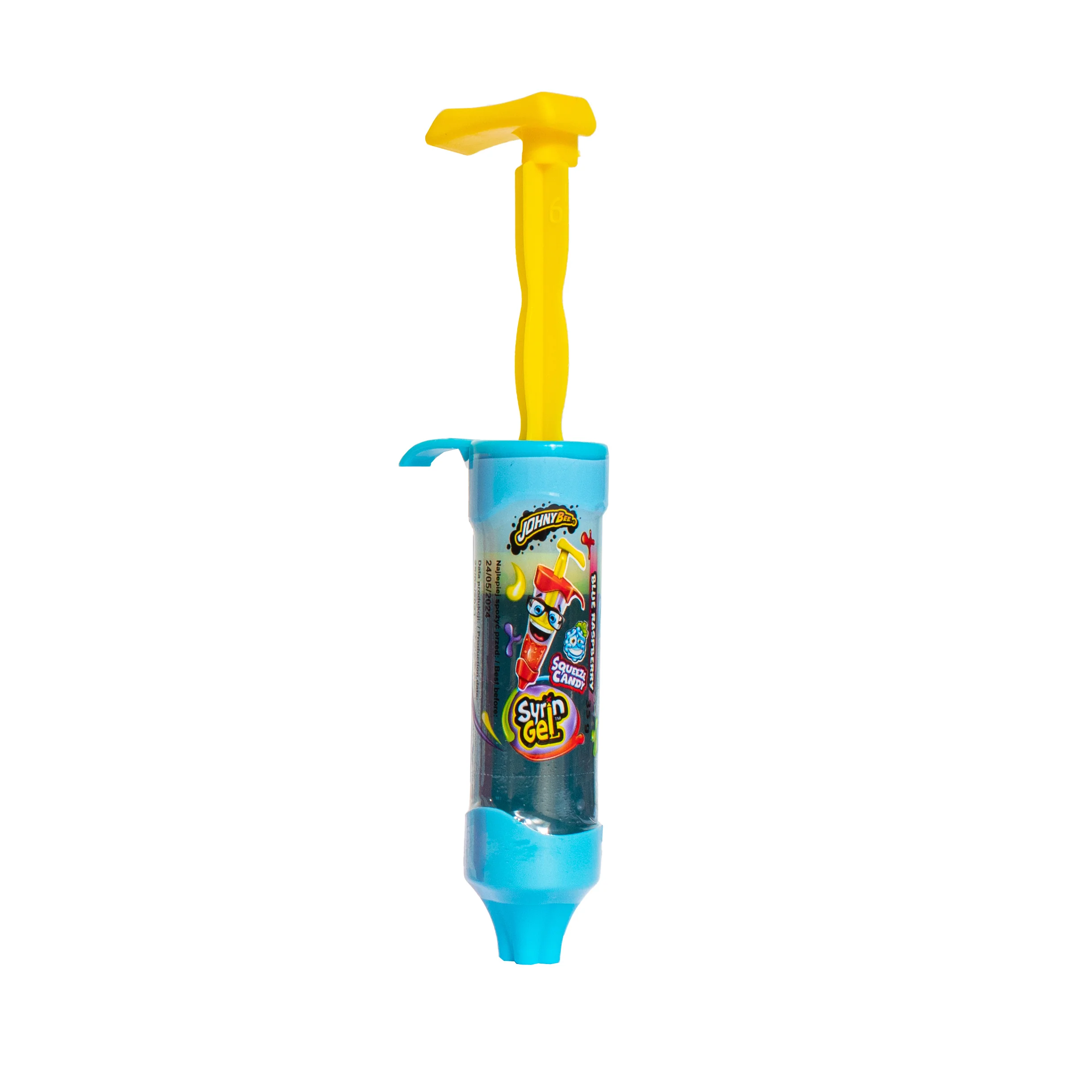 Johny Bee Syring Gel Blue Raspberry, caramella in gel al gusto di mirtillo da 35g
