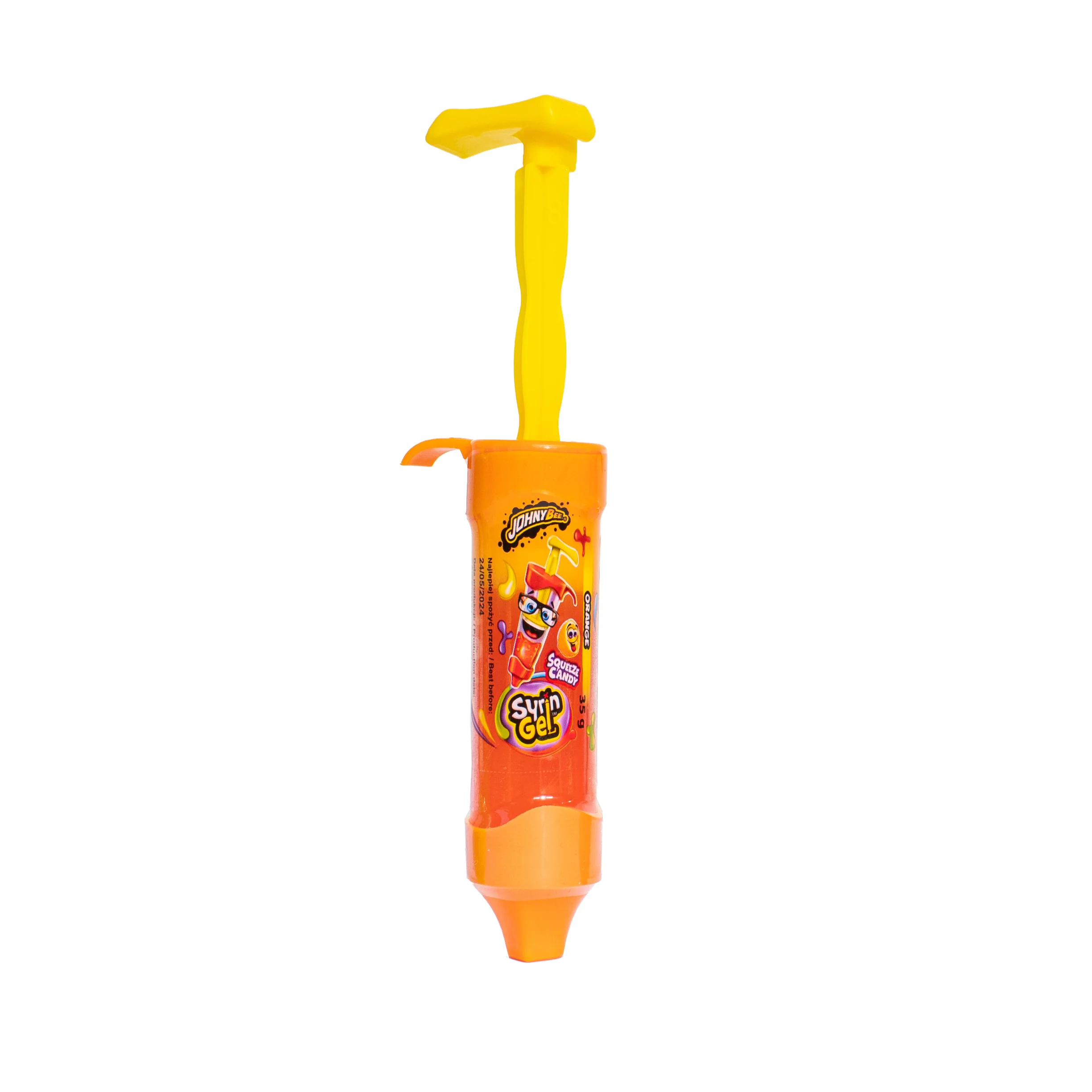 Johny Bee Syring Gel Orange, caramella in gel all'arancia da 35g