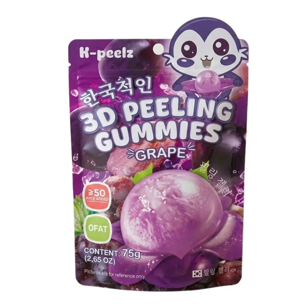 K-peelz 3D Peeling Gummies Grape, caramelle gommose al gusto di uva da 75g