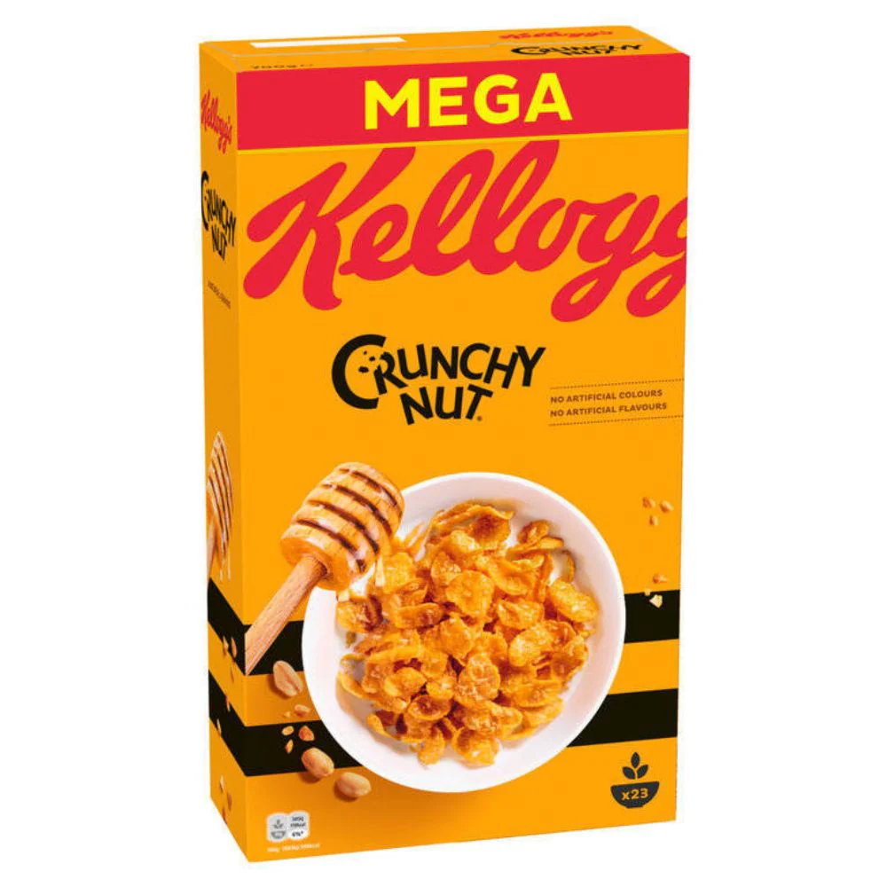 Kellogg's Crunchy Nut, fiocchi di mais con miele e noccioline da 500g