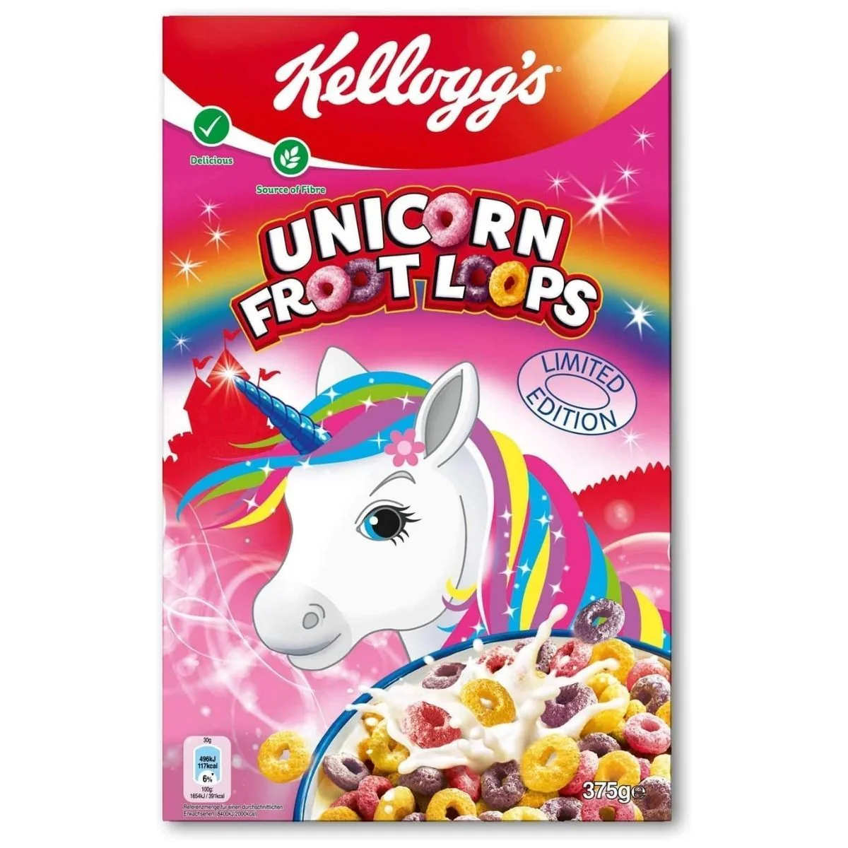 Kellogg's Unicorn Froot Loops, cereali unicorno da 375g