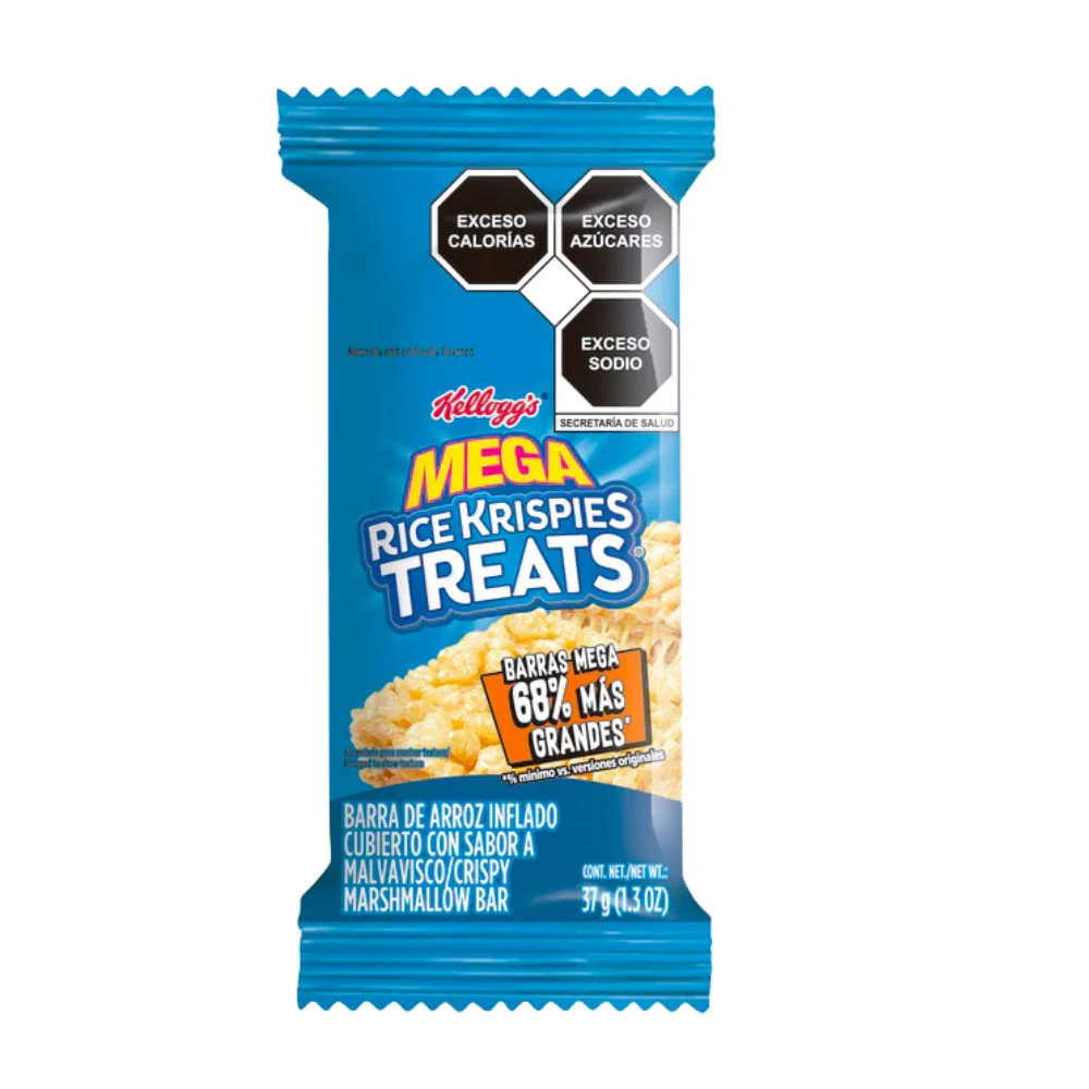 Kellog's Rice Krispies Treats Mega, barretta di riso soffiato e crema marshmallow da 37g SCADENZA 01/05/2023