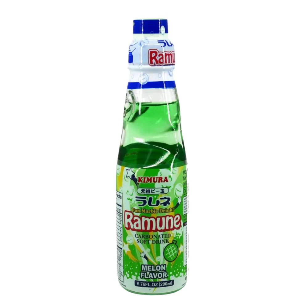 Kimura Ramune Melon Flavor,  bevanda al melone da 200ml