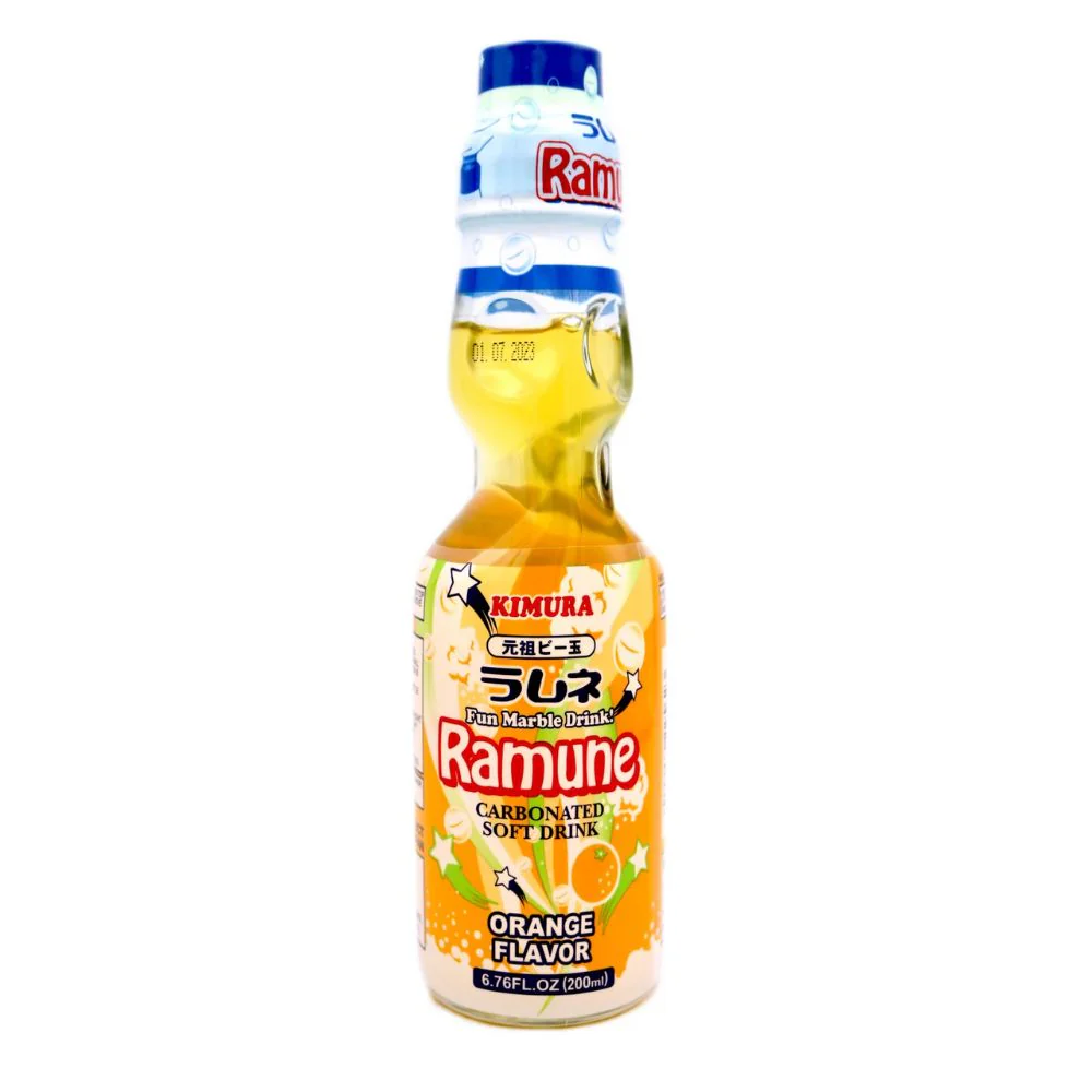 Kimura Ramune Orange Flavor, bevanda all'arancia da 200ml