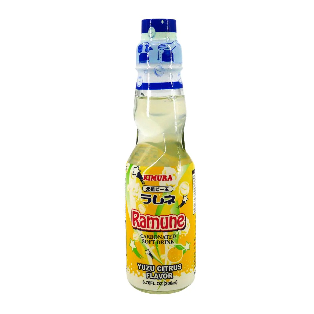 Kimura Ramune Yuzu Citrus Flavor, bevanda agli agrumi da 200ml