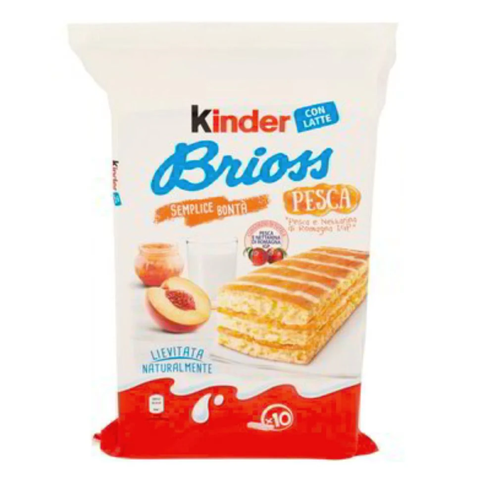 Kinder Brioss Pesca, merendine con crema alla pesca da 270g