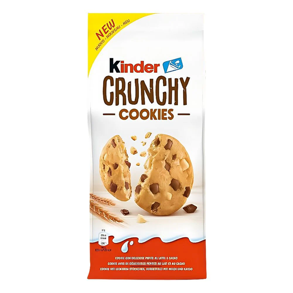 Kinder Crunchy Cookies, biscotti con gocce di cioccolato Kinder da 136g
