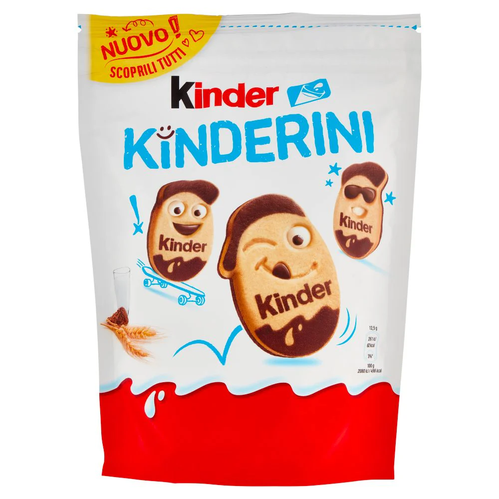 Kinder Kinderini, biscotti frollini al latte e al cacao 250g