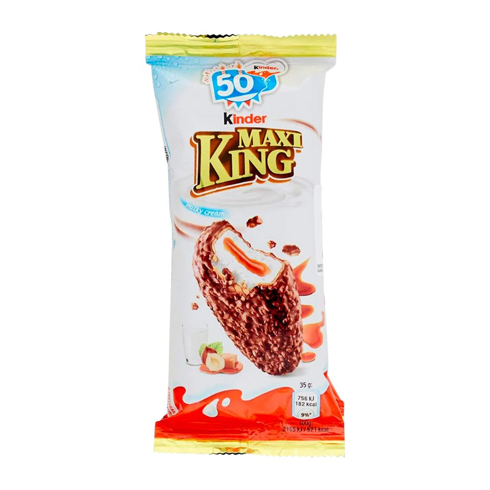 Kinder Maxi King, snack dolce al latte e crema mou da 35g