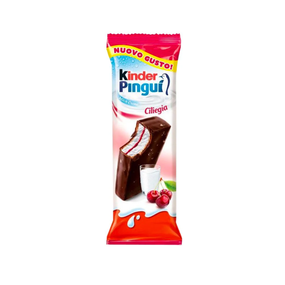 Kinder Pinguì Ciliegia, merendina al cioccolato, al latte e alla ciliegia da 30g