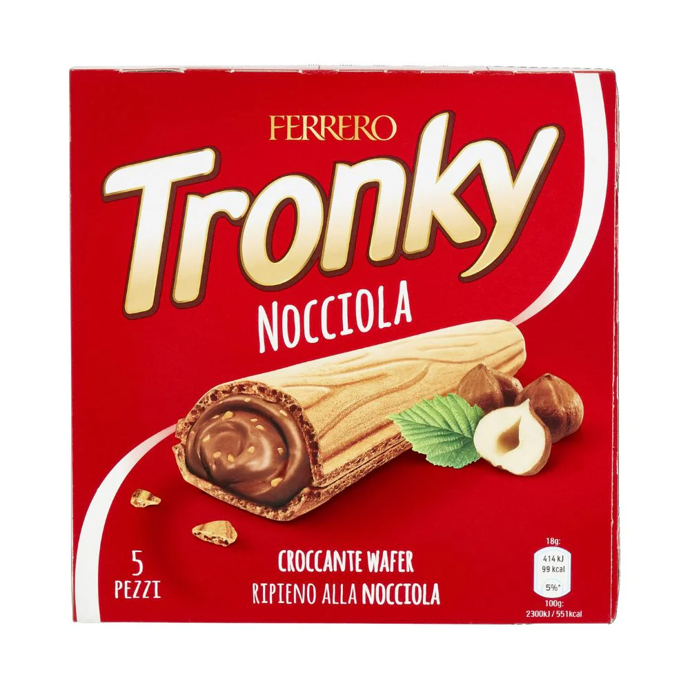 Ferrero Tronky Nocciola, wafer con ripieno cremoso alla nocciola e al cacao da 90g