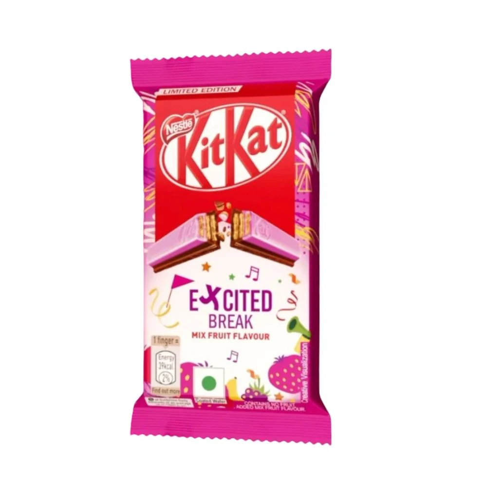 Kit Kat Excited Break Mix Fruit Flavour, wafer ricoperto da cioccolato alla frutta da 27.5g