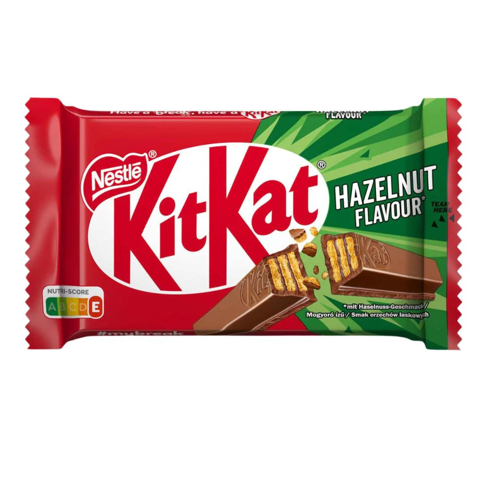 Kit Kat Hazelnut, wafer ricoperto di cioccolato al gusto di nocciola da 41,5g