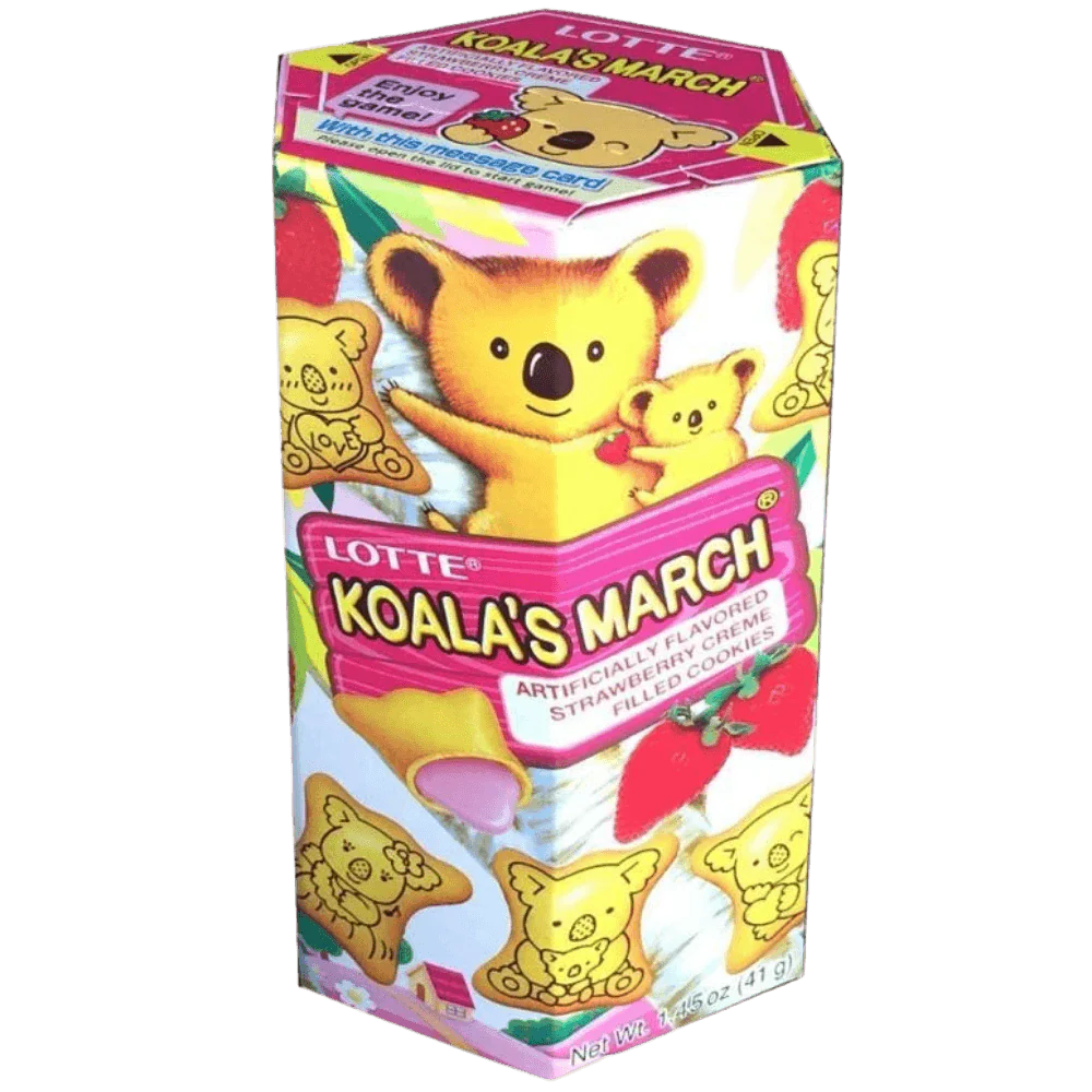 Koala Strawberry, biscotti ripieni di crema alla fragola da 56g