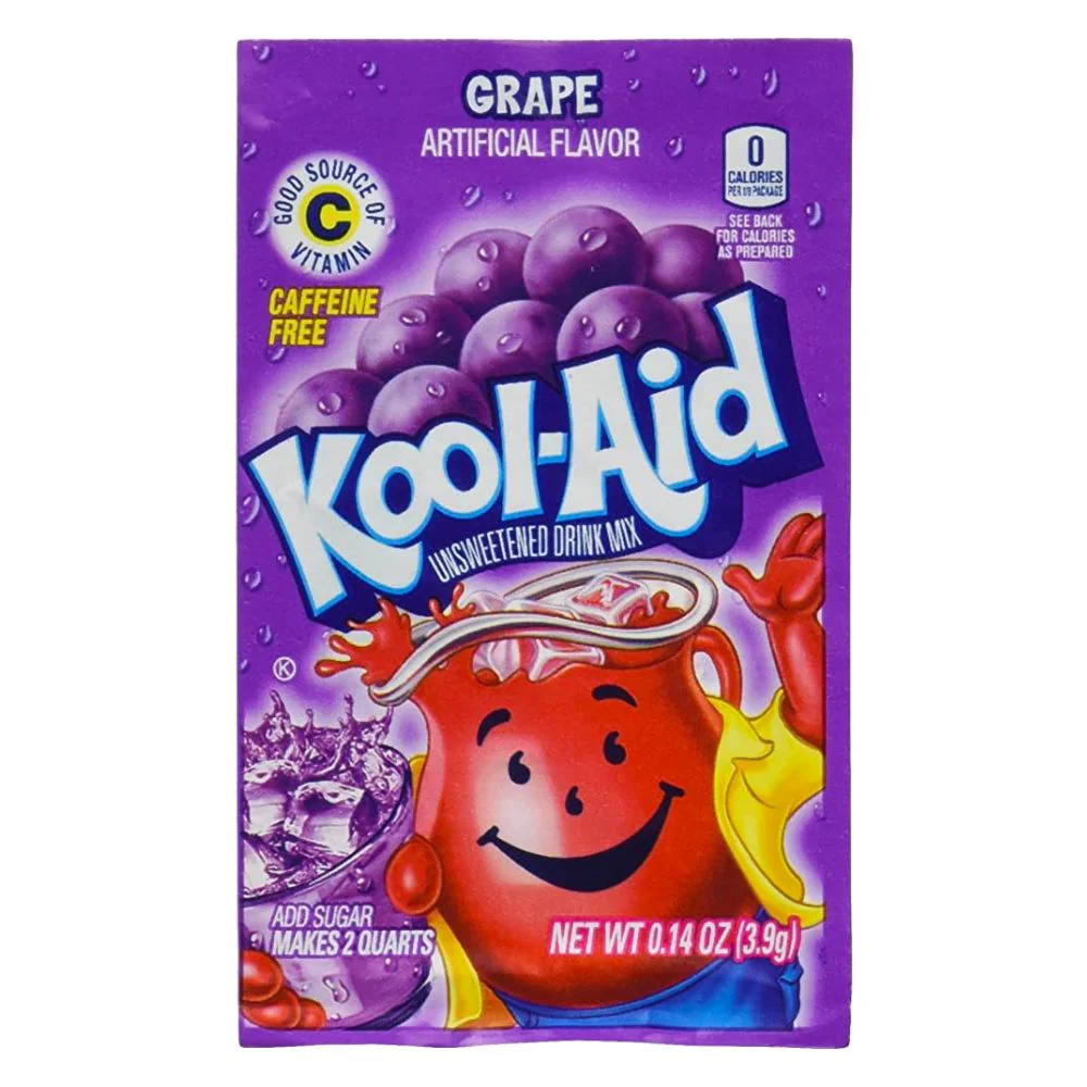 Kool Aid Grape, preparato per bevande all'uva da 3.9g