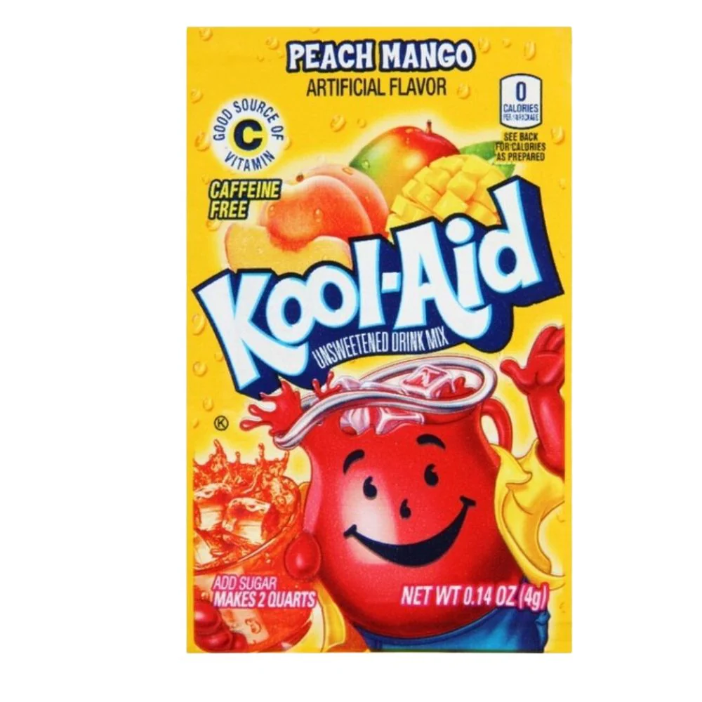 Kool Aid Peach Mango, preparato per bevande alla pesca e al mango da 4g