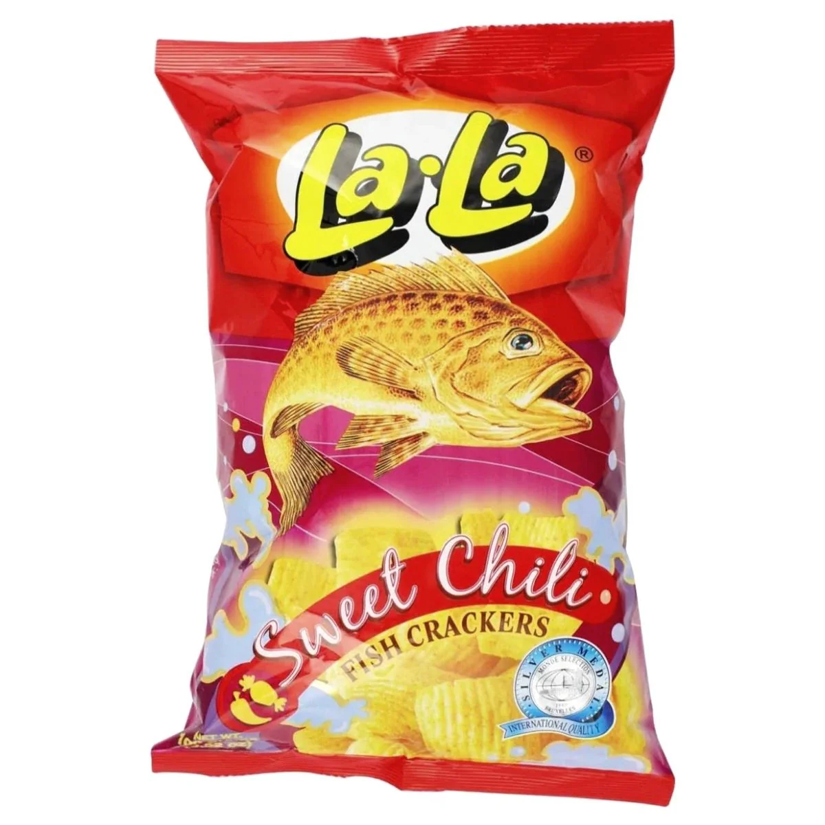 LaLa Sweet Chili Fish Cracker, cracker piccanti al gusto di pesce da 100g