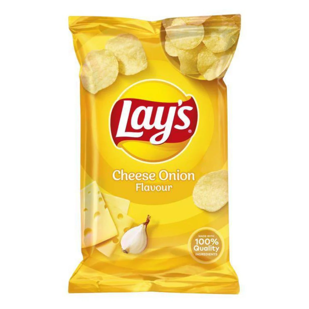Lay's Cheese Onion Flavour, patatine al gusto di cipolla e formaggio da 40g