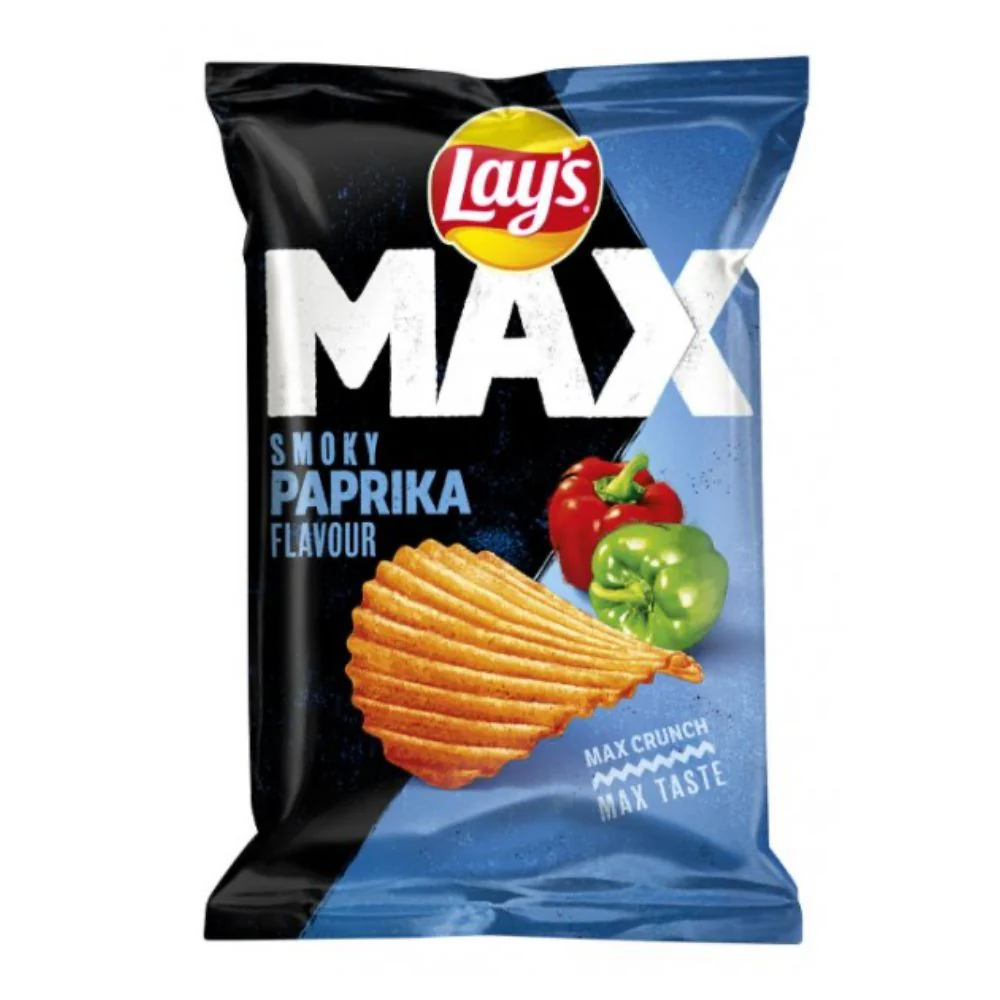 Lay's Max Smoky Paprika Flavour, patatine al gusto di paprika affumicata da 45g