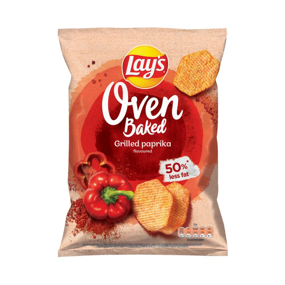 Lay's Oven Baked Grilled Paprika Flavour, patatine alla paprika da 125g