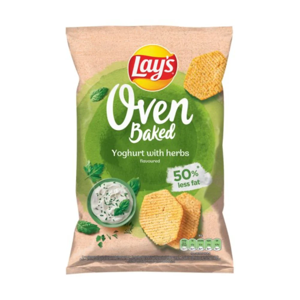 Lay's Oven Baked Yoghurt With Herbs Flavour, patatine al gusto di yogurt e erbe da 125g
