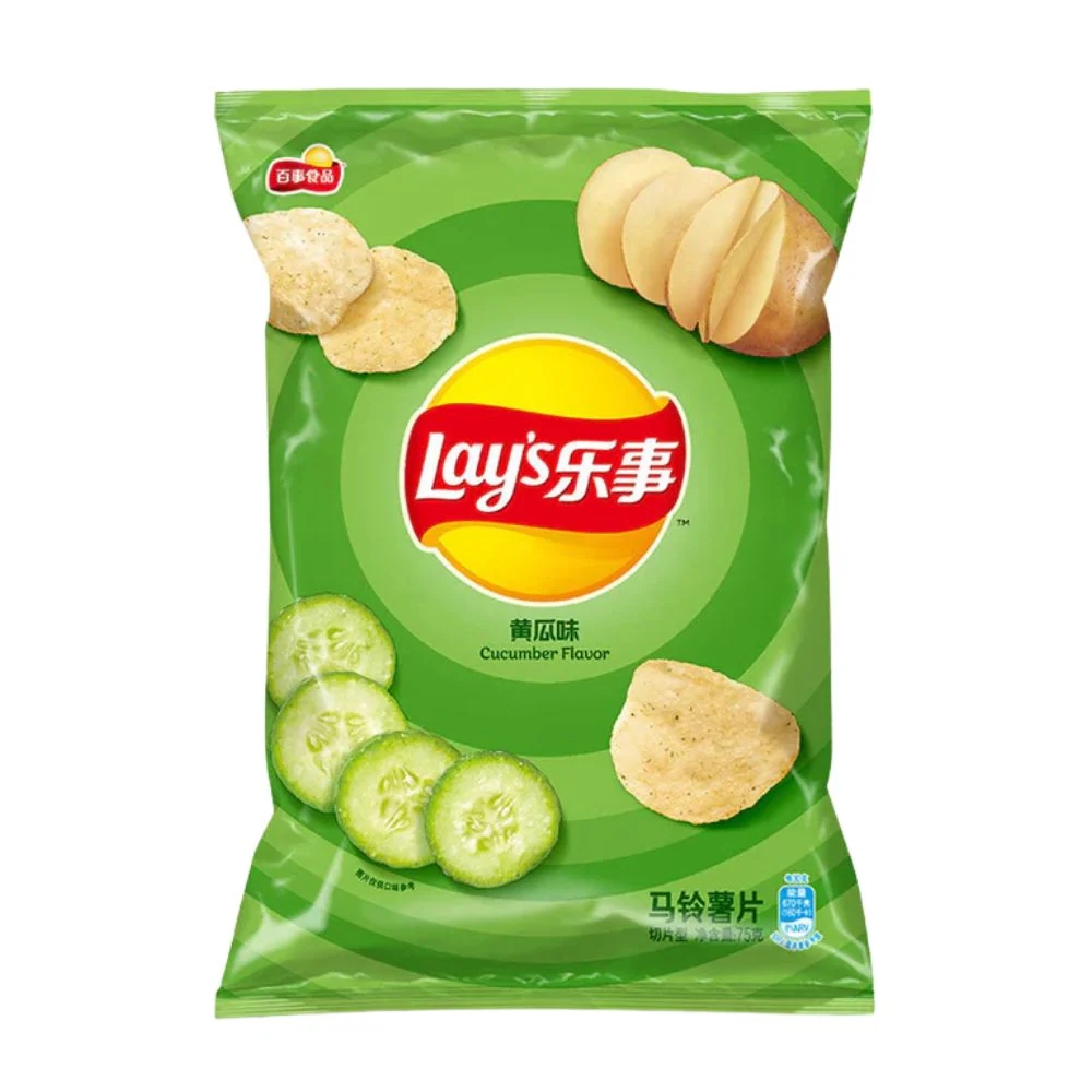Lay's Cucumber Flavor, patatine al gusto di cetriolo da 70g