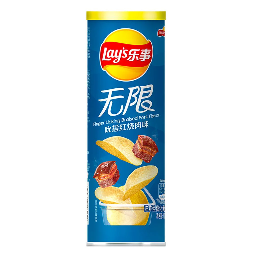 Lay's Braised Pork Chips, patatine al gusto di maiale brasato da 90g