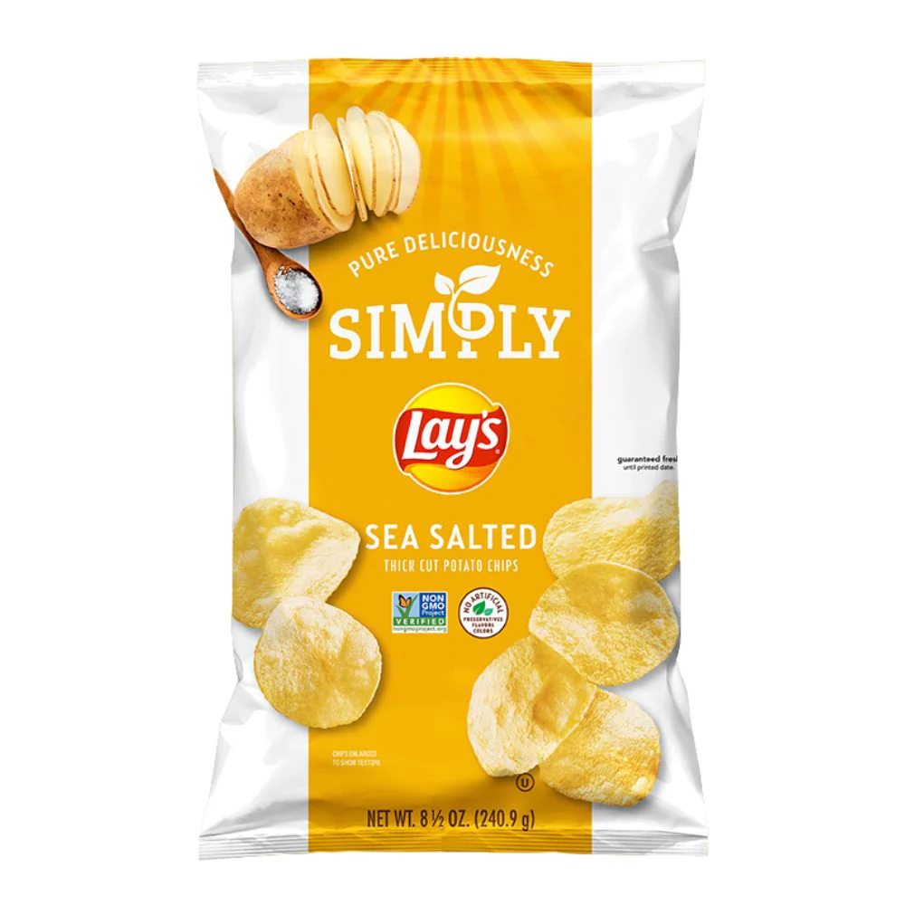 Lay's Sea Salt, patatine al sale marino da 240.9g