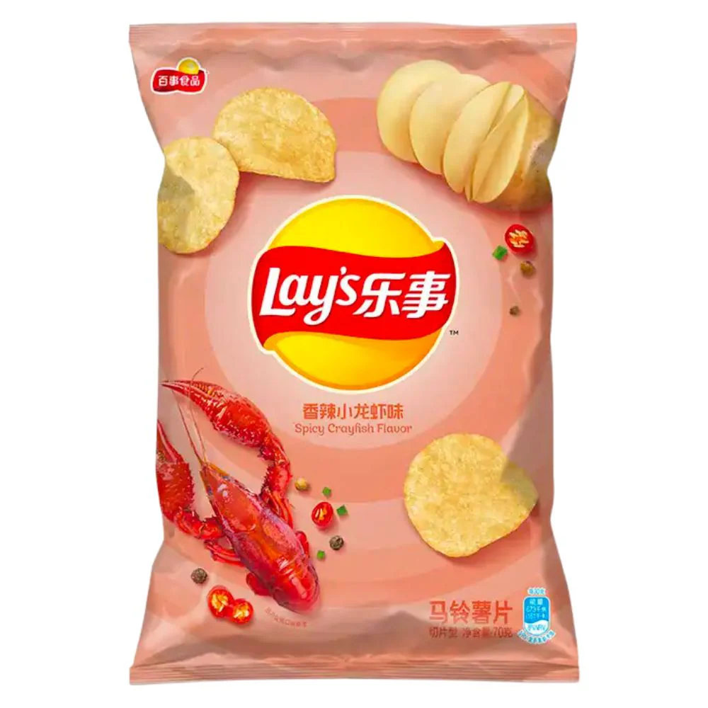Lay's Spicy Crayfish, patatine al gusto di gamberi piccanti 70g