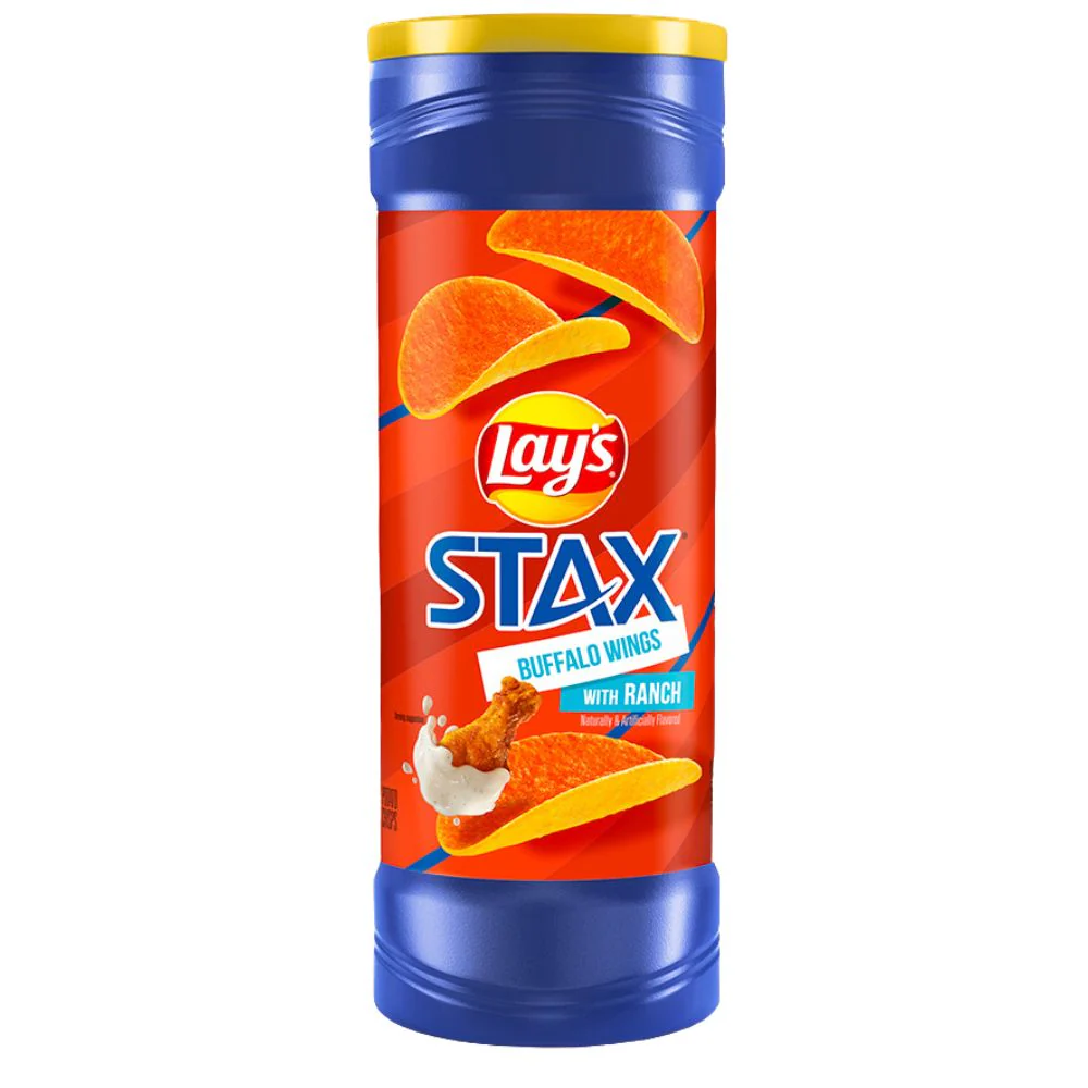 Lay's Stax Buffalo Wings with Ranch, patatine al pollo e all'aglio da 155.9g