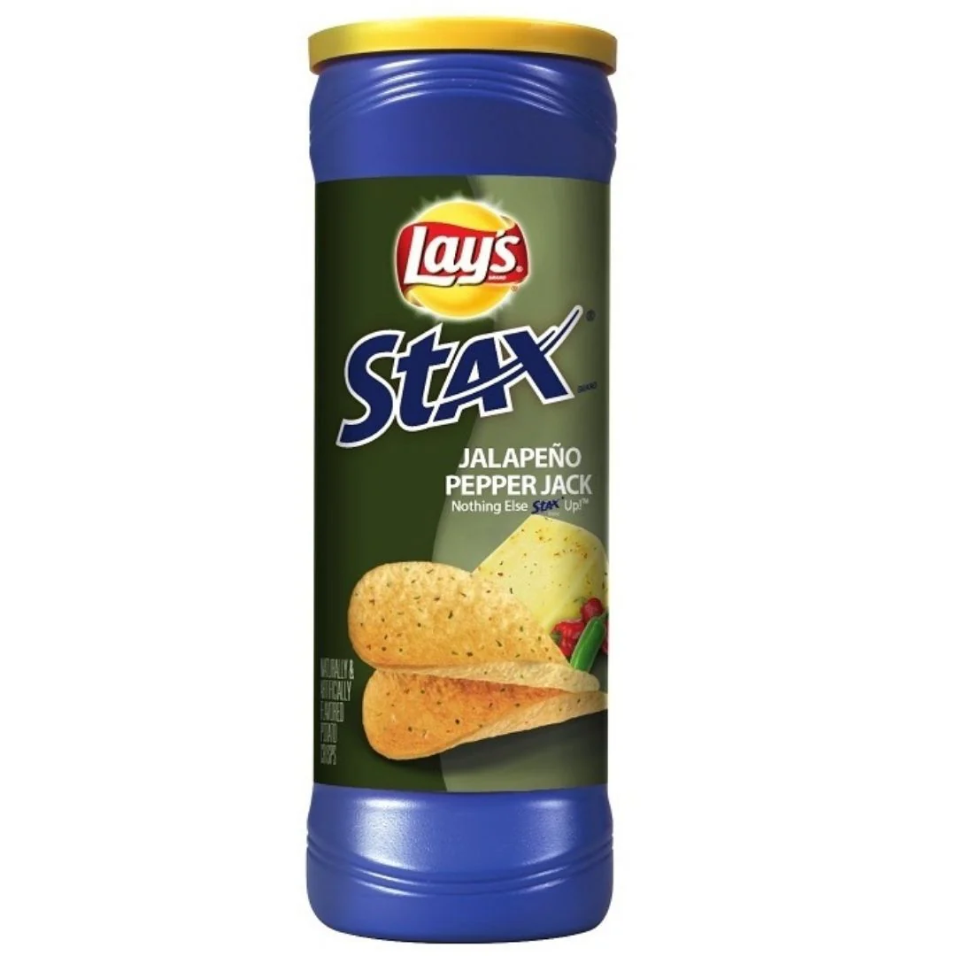 Lay's Stax Jalapeño Pepper Jack, patatine piccanti al gusto jalapeño da 155.9g