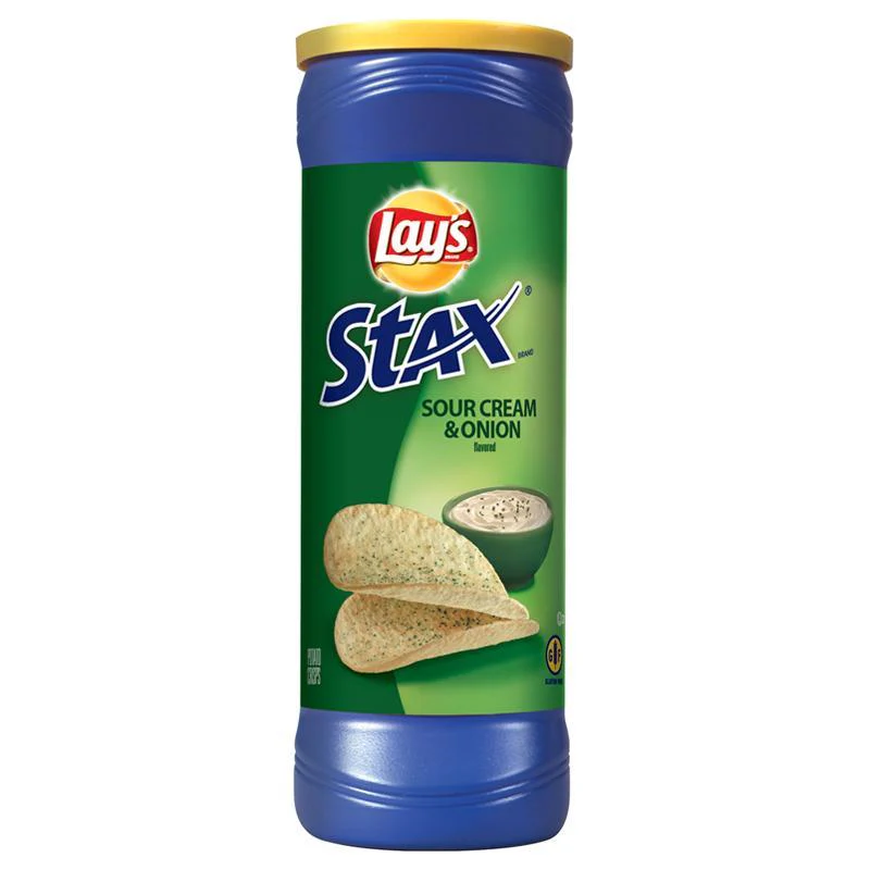 Lay's Stax Sour Cream and Onion, patatine alla cipolla da 155.9g