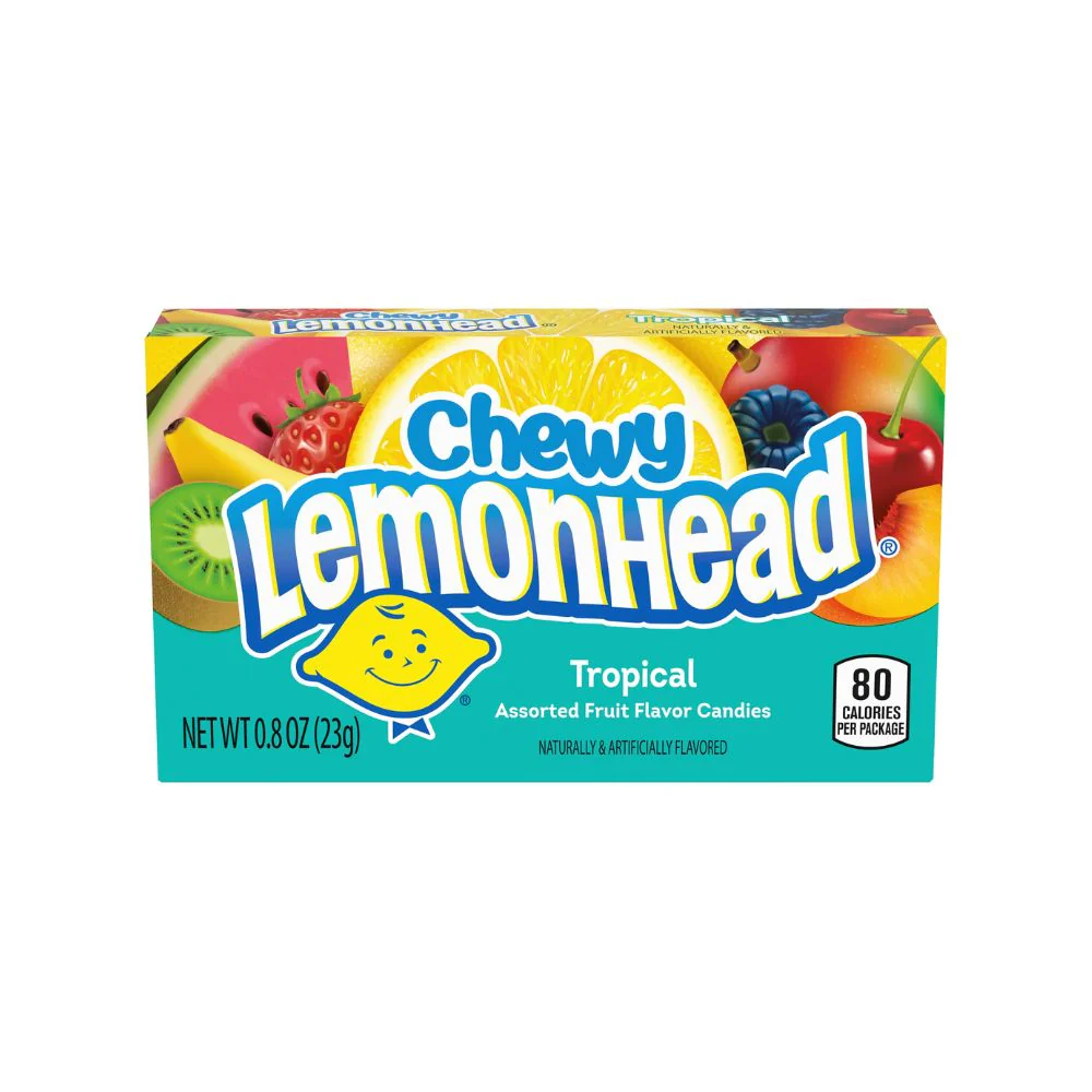 Lemonhead Tropical, caramelle ai gusti tropicali da 23g