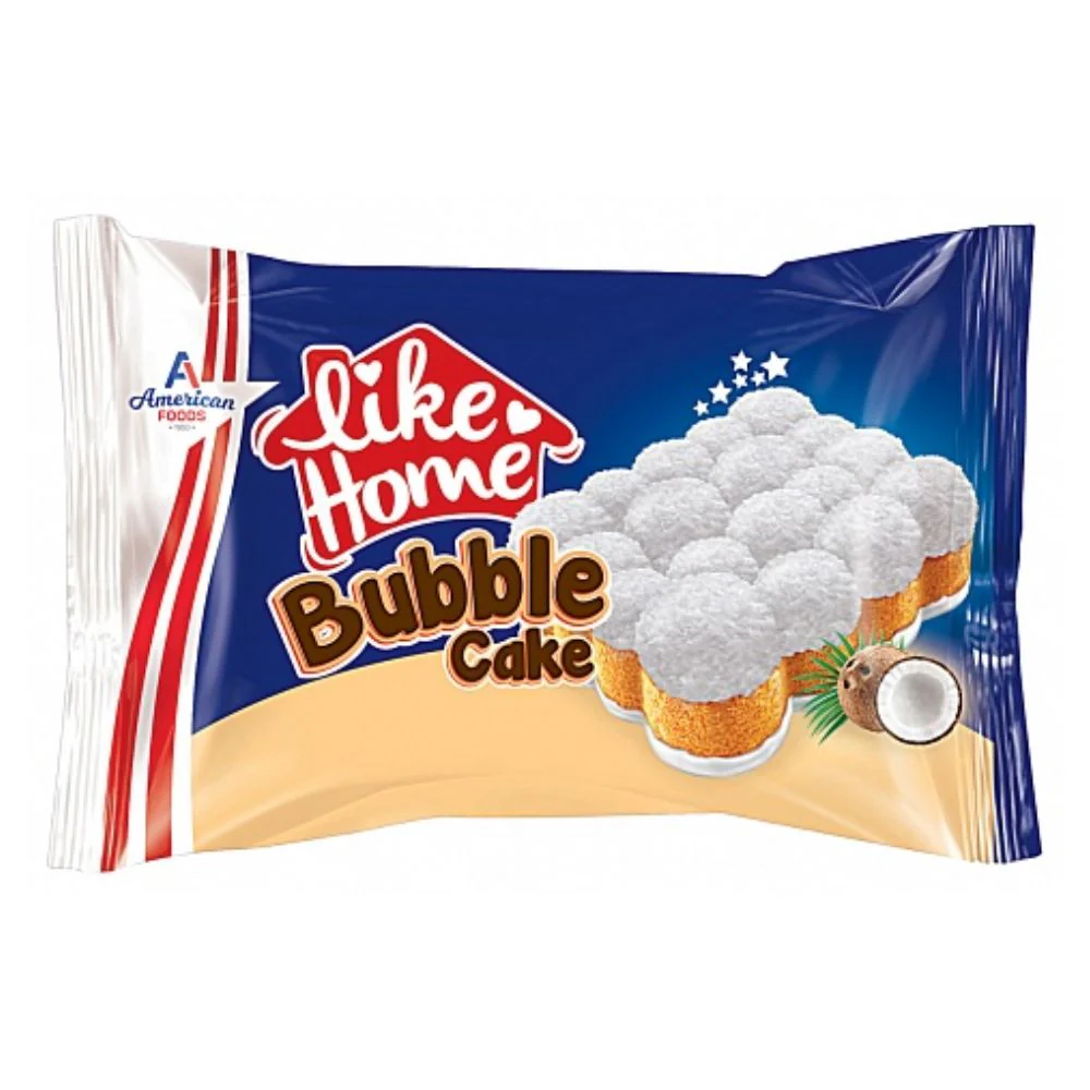 Like Home Bubble Cake, merendina ricoperta e ripiena con crema al gusto di cocco da 45g