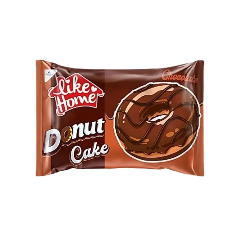 Like Home Donut Cake Chocolate, ciambella ricoperta di glassa al gusto di cioccolato da 40g