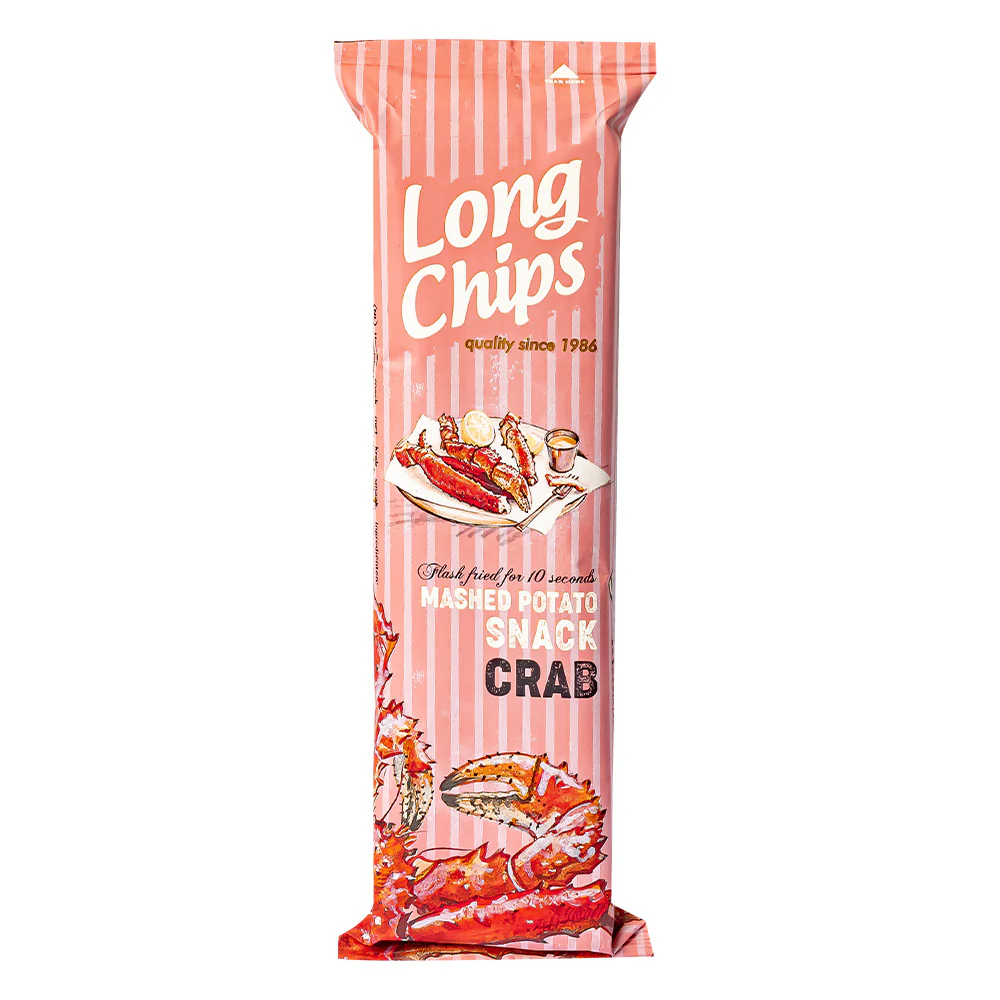 Long Chips Crab, patatine lunghe al gusto di granchio da 75g