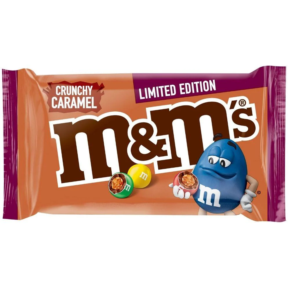 M&M's Crunchy Caramel, confetti al cioccolato ripieni di caramello da 36g