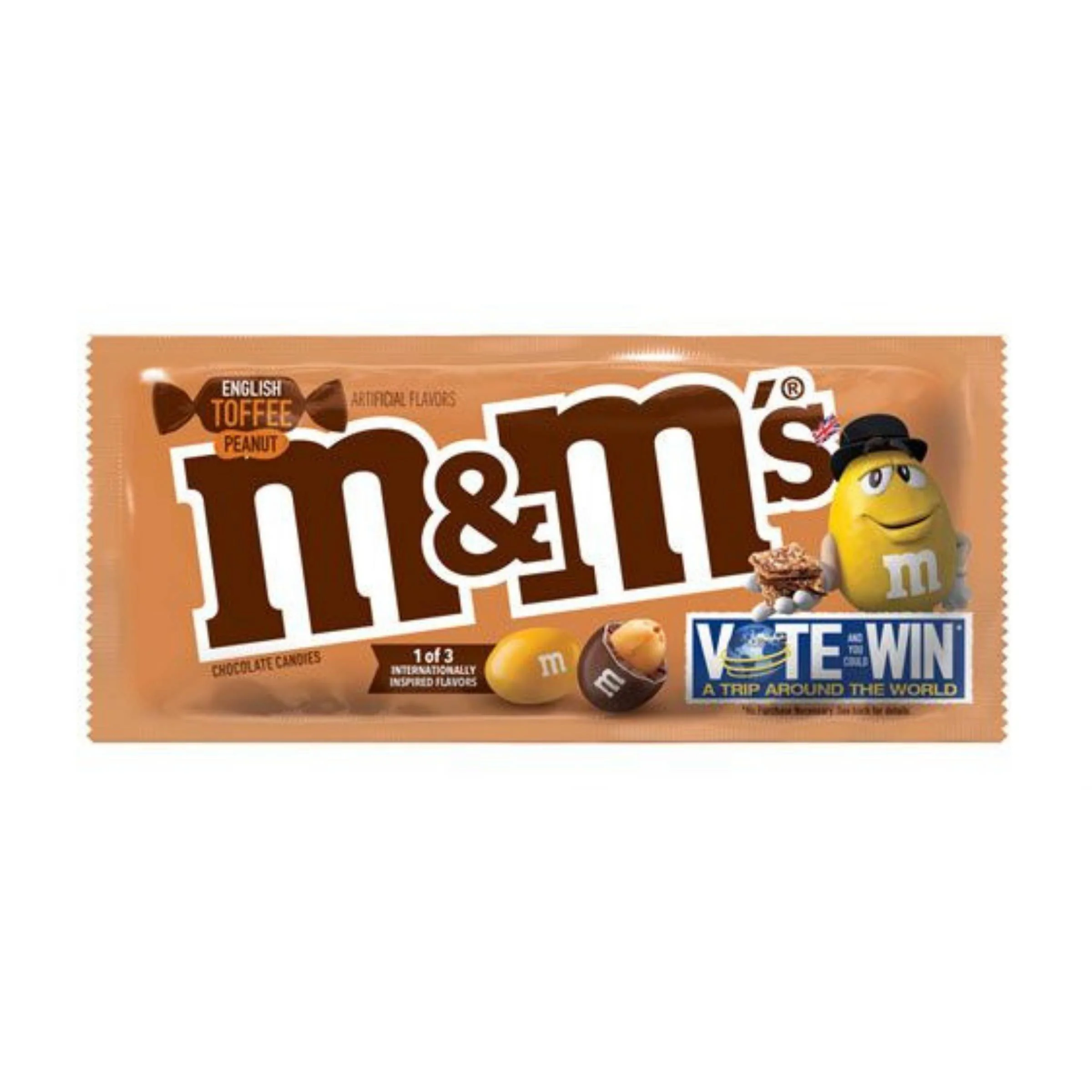 M&M's English Toffee Peanut, m&m's alle caramelle inglesi e arachidi da 49.3g