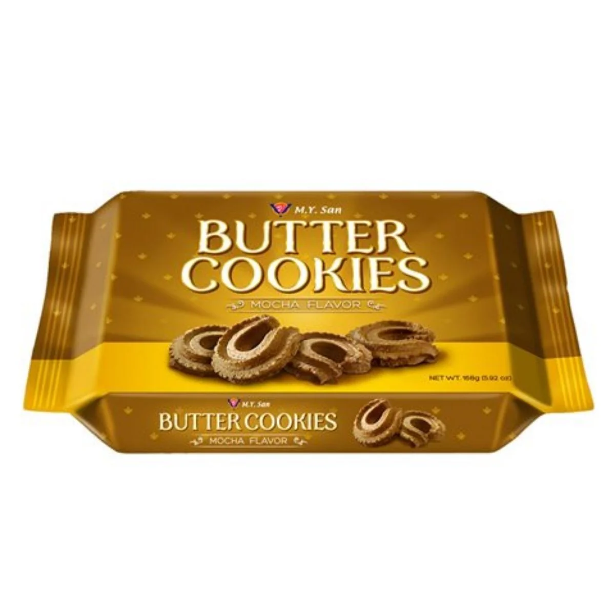 M.Y. San Butter Cookies Mocha Flavor, biscotti al gusto mocha da 165g