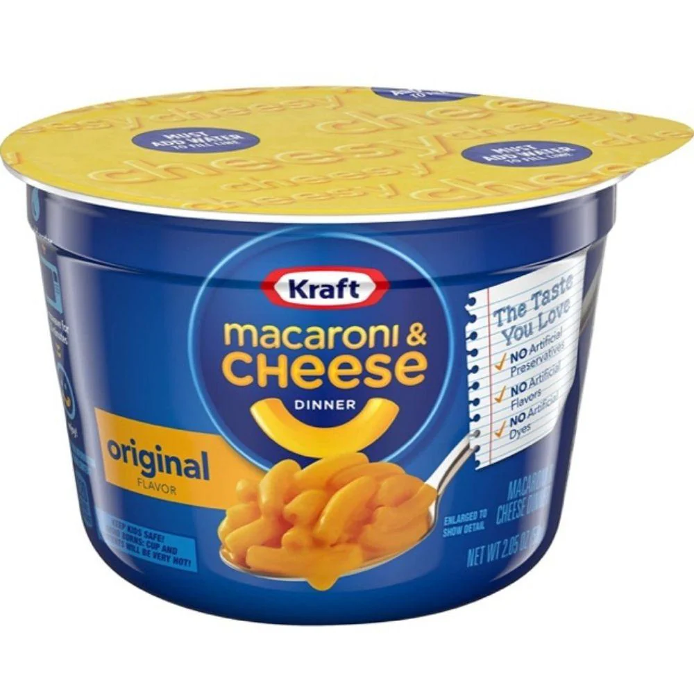 Kraft Macaroni and Cheese Dinner, preparato per pasta al formaggio da 58g