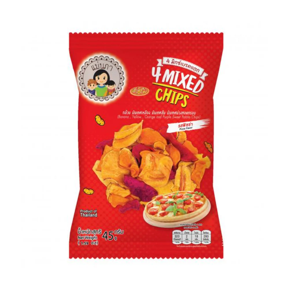 Mae Napa 4 Mixed Chips Pizza Flavour, chips miste al gusto di pizza da 45g