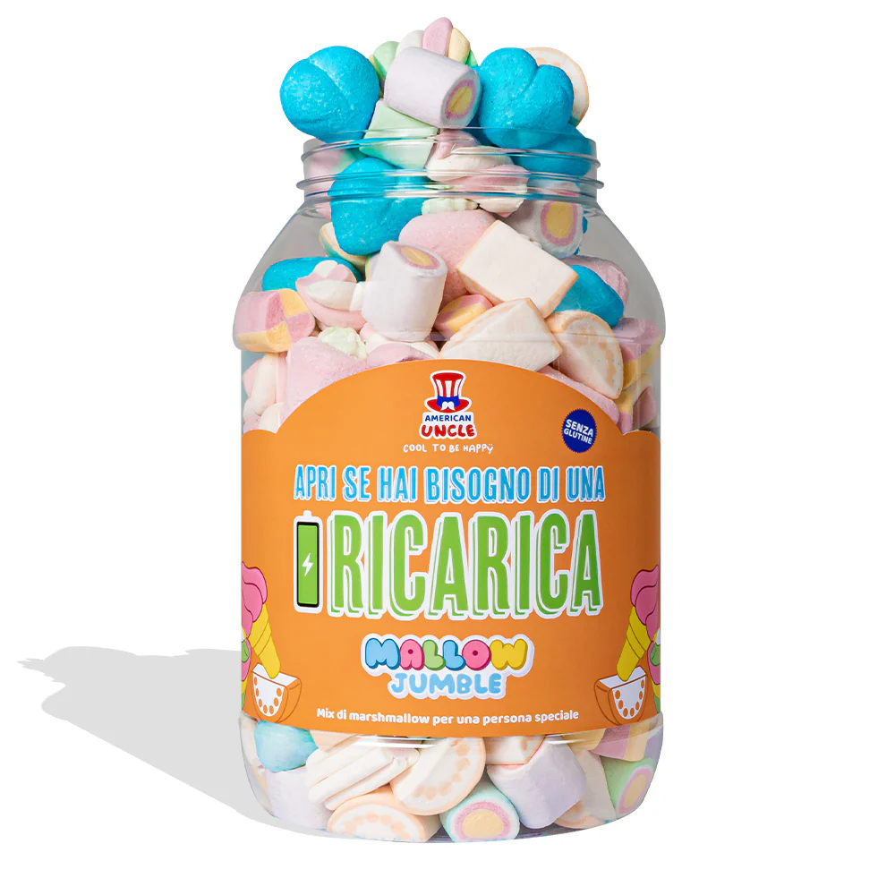 Mallow Jumble "Apri se hai bisogno di una ricarica", barattolo di marshmallow da comporre con i tuoi gusti preferiti - Image 2