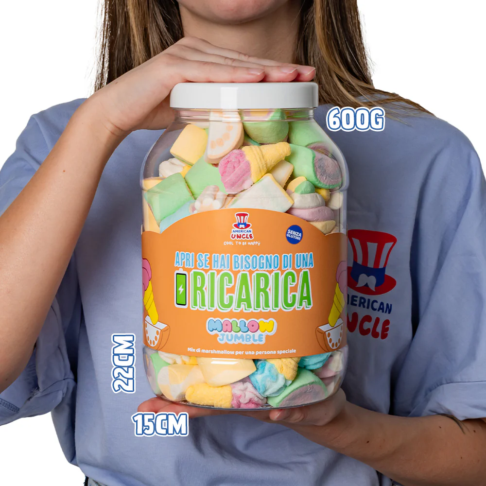 Mallow Jumble "Apri se hai bisogno di una ricarica", barattolo di marshmallow da comporre con i tuoi gusti preferiti - Image 5