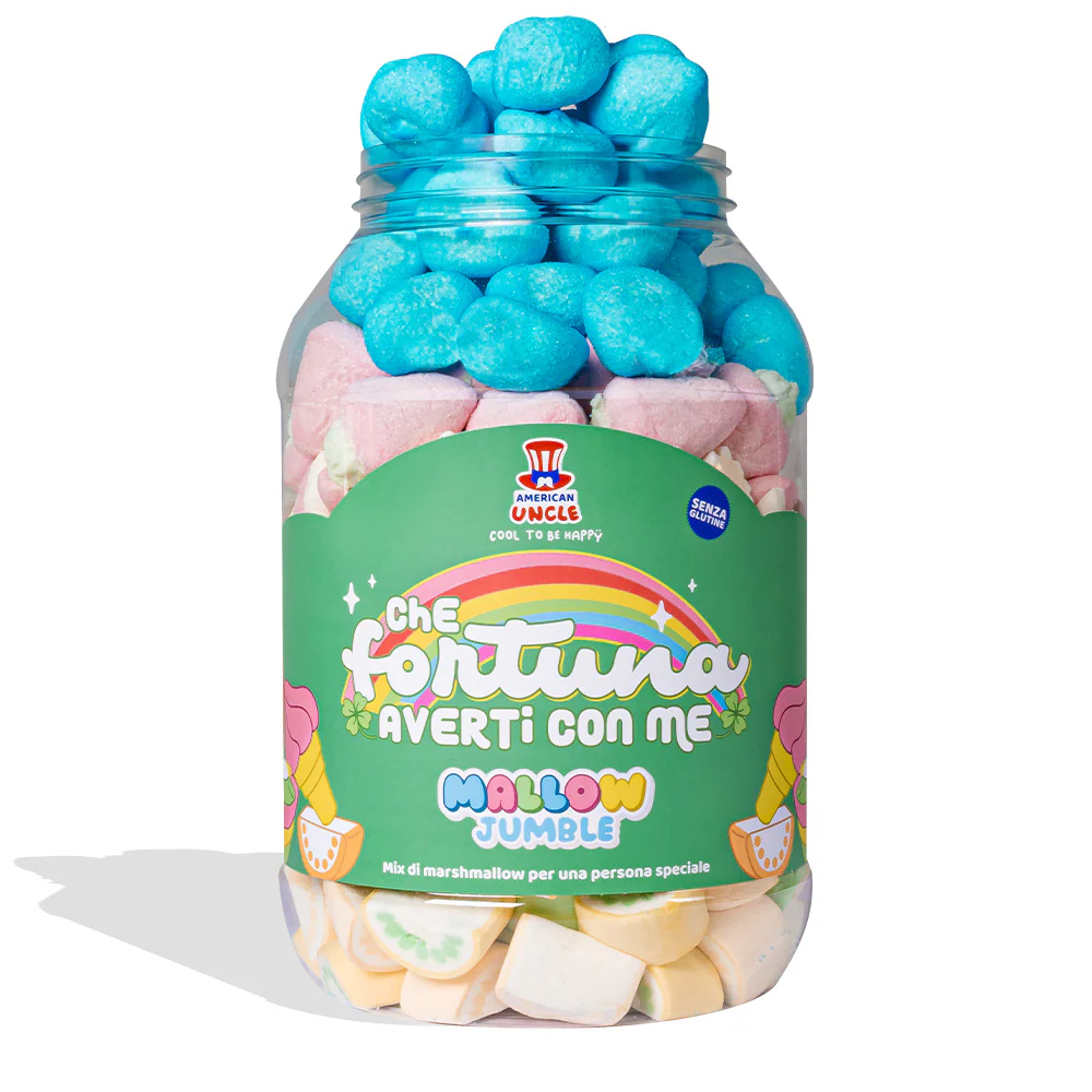 Mallow Jumble “Che fortuna averti con me”, barattolo di marshmallow da comporre con i tuoi gusti preferiti - Image 2