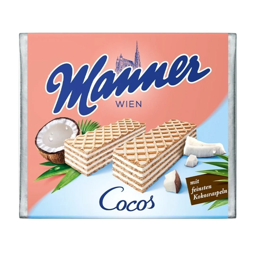 Manner Wien Cocos, wafer con crema al cocco da 75g