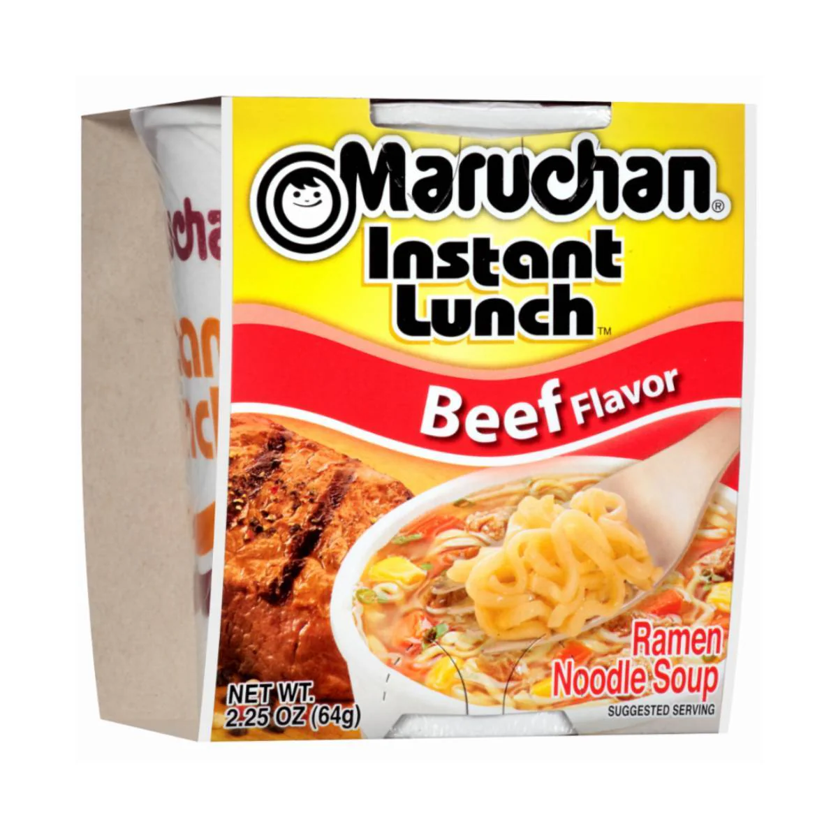 Maruchan Beef Noodles, confezione di ramen con carne di manzo e verdure da 64g