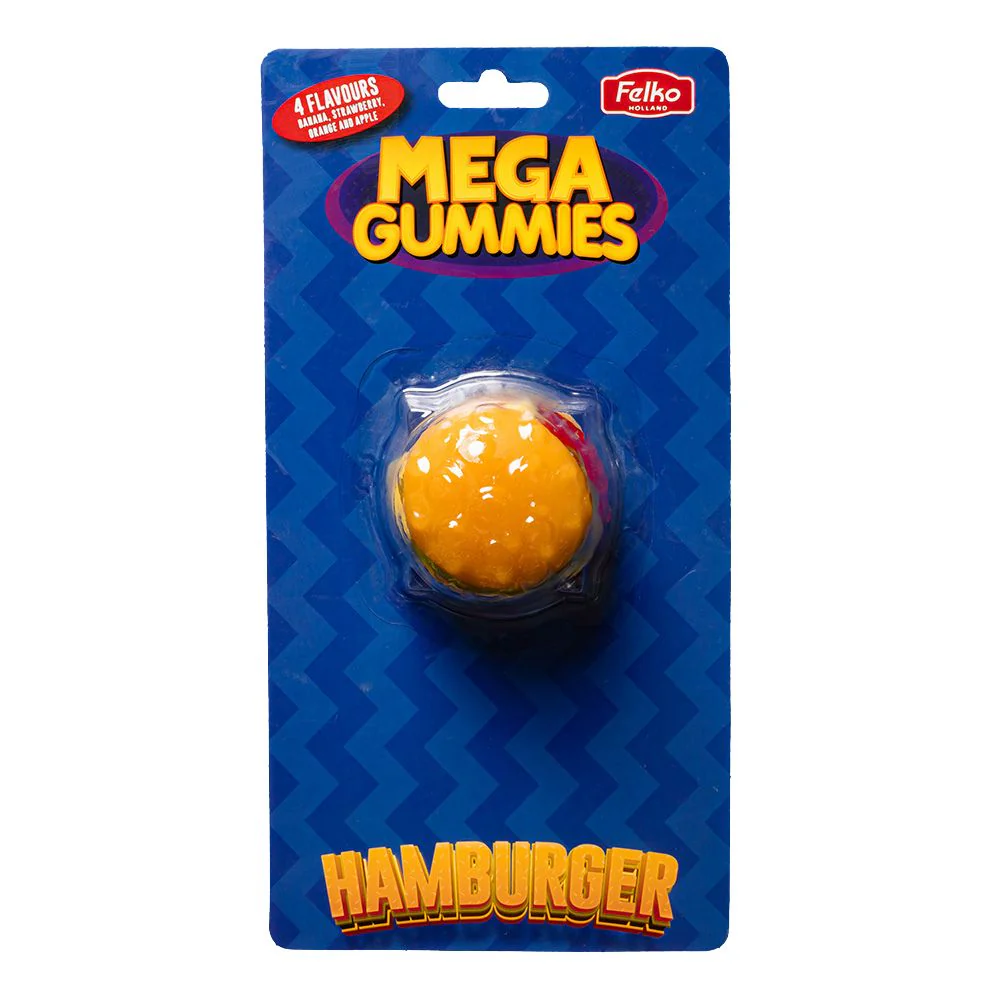 Mega Gummies Hamburger, caramella gommosa gigante dalla forma di hamburger da 120g